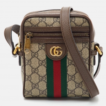 مملوكة مسبقًا Gucci Ophidia Beige GG Supreme Canvas and Leather Messenger Bag