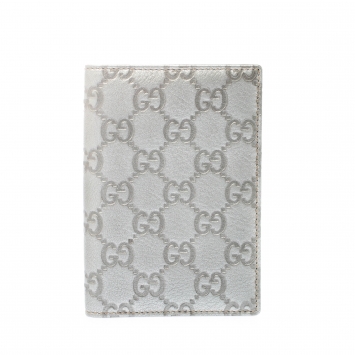 Pre Owned Gucci Silver Guccissima Leather Bifold Wallet