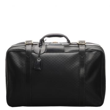 Pre Owned Gucci Black Micro Guccissima Canvas Travel Bag