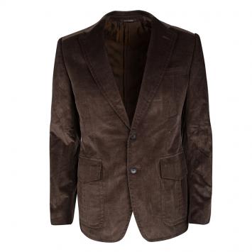Pre Owned Gucci Brown Regular Fit Corduroy Blazer M
