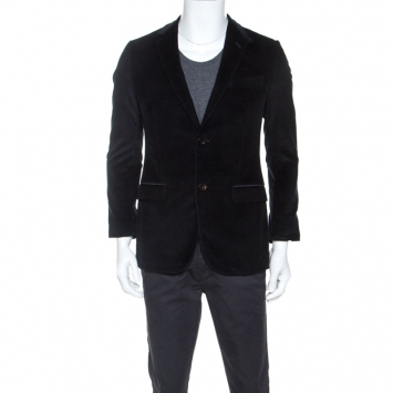 Pre Owned Gucci Dark Green Cotton Corduroy Blazer S