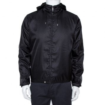 Pre Owned Gucci Black GG Monogram Jacket S