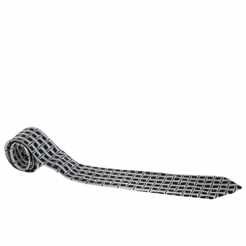 مملوكة مسبقًا Hermès Noir and Perle H Patterned Jacquard Silk Tie