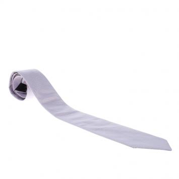 Pre Owned Hermes Pink and Purple H Pattern Jacquard Silk Tie