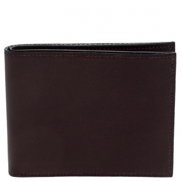 Pre Owned Hermes Macassar Swift Leather Citizen Twill compact Wallet