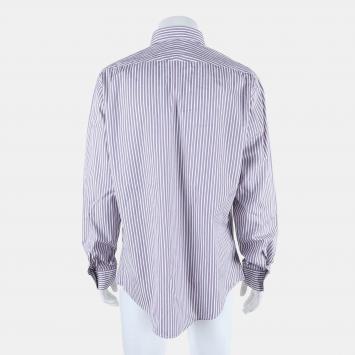 Pre Owned Hermès Light Purple Cotton Long Sleeved Buttoned Up Shirt XL
