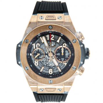 Pre Owned Hublot Skeleton 18K Rose Gold Big Bang Men's Watch 47MM				