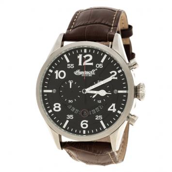 Pre Owned Ingersoll Black Stainless Steel Compton Men's Wristwatch 46MM