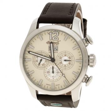 Pre Owned Ingersoll Cream Stainless Steel Nuroo Limited Edition Men's Wristwatch 47MM