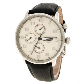 Pre Owned Ingersoll White Stainless Steel Eaton Men's Wristwatch 45MM