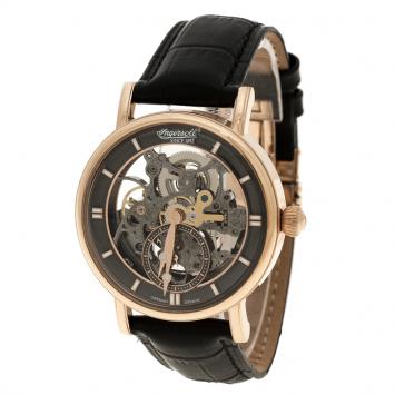 Pre Owned Ingersoll Black Rose Gold-Plated Steel Nez Perce Limited Edition Men's Wristwatch 40MM