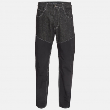 Pre Owned Jacquemus Black Denim Le de Nîmes Meunier Wide-Leg Jeans S Waist 29"