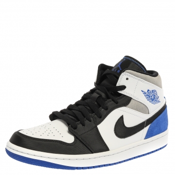 Pre Owned Air Jordan 1 Mid Nike Tri Color Leather and Suede Union LA Flip High Top Sneakers Size 42.5