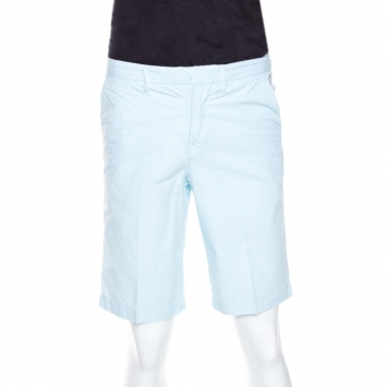 Pre Owned Kenzo Light Blue Cotton Collection Fit Bermuda Shorts S