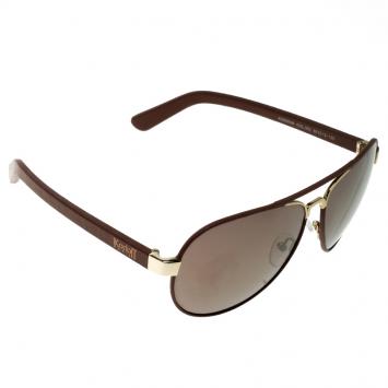 مملوكة مسبقًا Korloff Brown/Gold KOR2036 Aviator Sunglasses