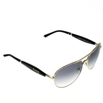 مملوكة مسبقًا Korloff Gold/Black Gradient KOR2021 AViator Sunglasses