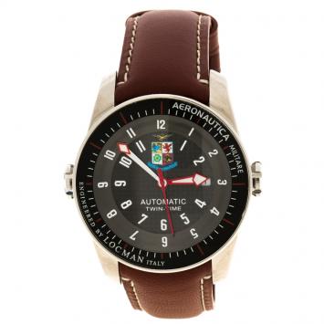 Pre Owned Locman Black Titanium Limited Edition Aeronautica Men's Wristwatch 44MM