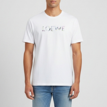 Pre Owned Loewe Black Anagram Embroidered Cotton Relaxed Fit T-Shirt M