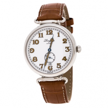 Pre Owned Longines White Stainless Steel Heritage 1918 L28094232 Men's Wristwatch 41 MM