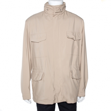 Pre Owned Loro Piana Beige Traveller Windmate Hooded Jacket XL