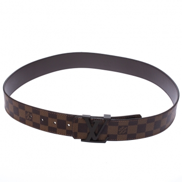 مملوكة مسبقًا Louis Vuitton Damier Ebene Canvas Initiales Belt 95 CM