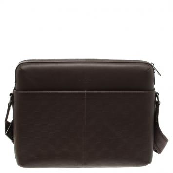 Pre Owned Louis Vuitton Brown Damier Infini Calypso Messenger MM Bag 