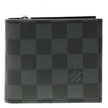 Pre Owned Louis Vuitton Damier Graphite Canvas Amerigo Wallet