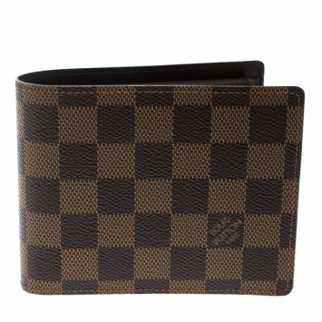Pre Owned Louis Vuitton Damier Ebene Florin Wallet