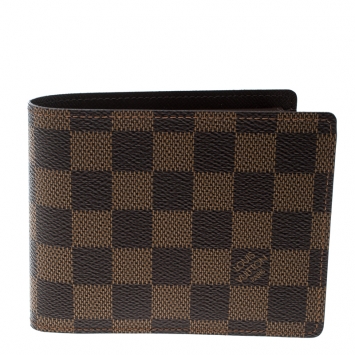 Pre Owned Louis Vuitton Damier Ebene Canvas Florin Wallet