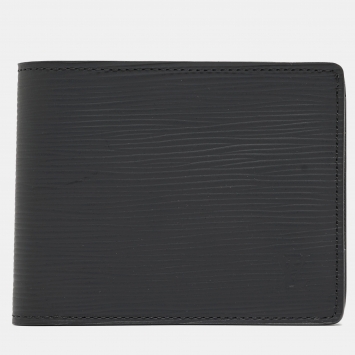 Pre Owned Louis Vuitton Black Epi Leather Multiple Wallet