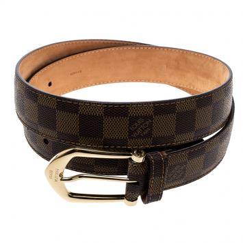 Pre Owned Louis Vuitton Damier Ebene Canvas San Tour Belt 95cm