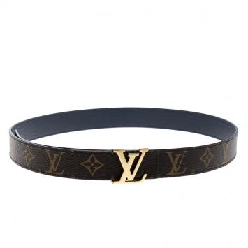 Pre Owned Louis Vuitton Monogram Canvas Initiales Belt 90cm