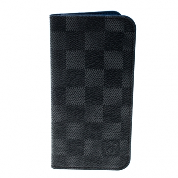 Pre Owned Louis Vuitton Damier Graphite Canvas iPhone 6 Folio Case