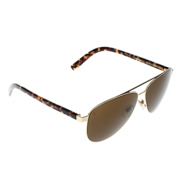 مملوكة مسبقًا Louis Vuitton Gold / Brown Z0846U Starship Aviator Sunglasses