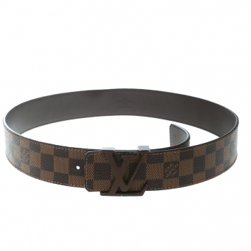 مملوكة مسبقًا Louis Vuitton Damier Ebene Initials Belt 85 CM