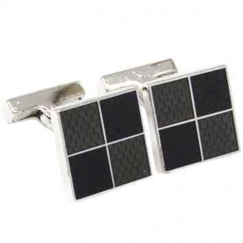 Pre Owned Louis Vuitton Damier 4 Sterling Silver Cufflinks