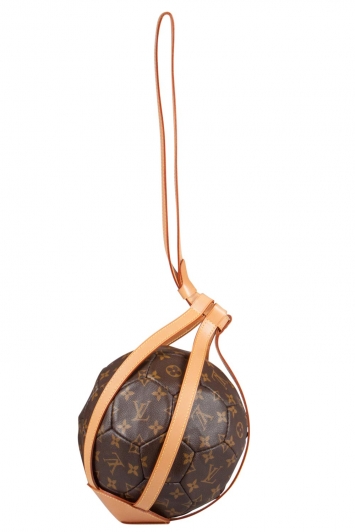 Pre Owned Louis Vuitton Monogram Canvas Limited Edition FIFA World Cup 98' Football and Holder 
