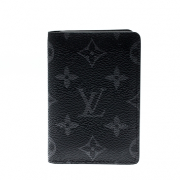 Pre Owned Louis Vuitton Monogram Eclipse Canvas Pocket Organizer