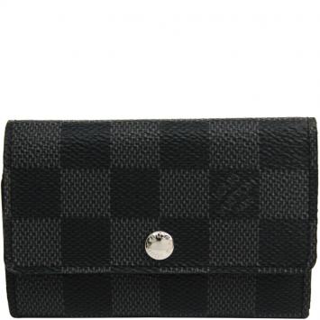 Pre Owned Louis Vuitton Damier Graphite Canvas 6 Key Holder