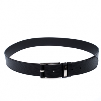 Pre Owned Louis Vuitton Black Epi Leather Buckle Belt 100CM