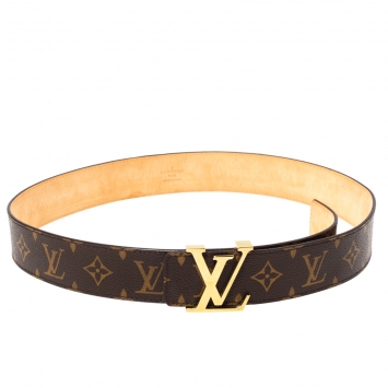 Pre Owned Louis Vuitton Mongoram Canvas Initiales Buckle Belt 90CM