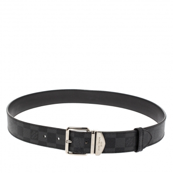 مملوكة مسبقًا Louis Vuitton Damier Graphite Canvas Buckle Belt 90CM