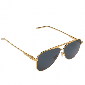 Pre Owned Louis Vuitton Gold Tone/ Grey Z1200W Nightlight Aviator Sunglasses