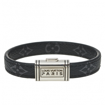 Pre Owned Louis Vuitton Eclipse Monogram Canvas Clip It Bracelet