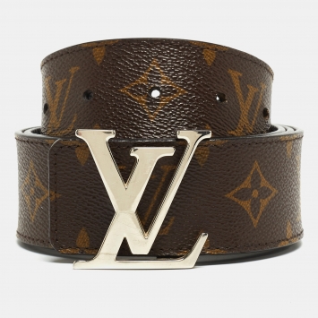 Pre Owned Louis Vuitton Monogram Canvas LV Initiales Reversible Belt 95 CM
