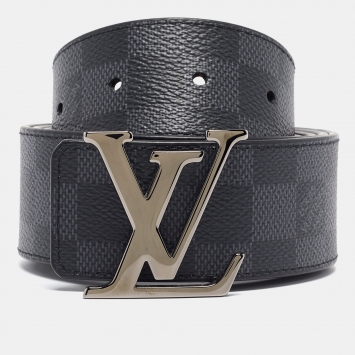 مملوكة مسبقًا Louis Vuitton Damier Graphite Canvas LV Initiales Reversible Belt 110CM