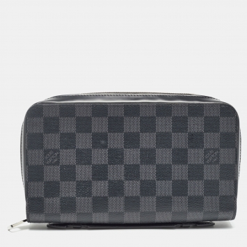 Pre Owned Louis Vuitton Damier Graphite Canvas Zippy XL Wallet