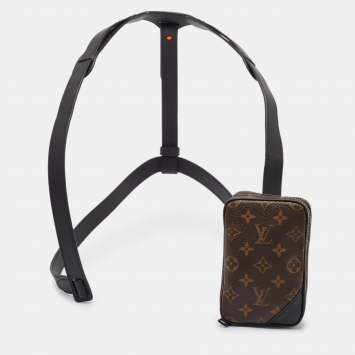Pre Owned Louis Vuitton Black Monogram Canvas Utility Side Bag