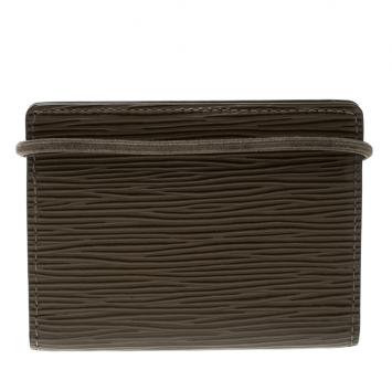 Pre Owned Louis Vuitton Pepper Epi Leather Porte Monnaie Elastique Wallet