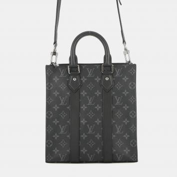 Pre Owned Louis Vuitton Sac Plat Noirm46098 Monogram Eclipse